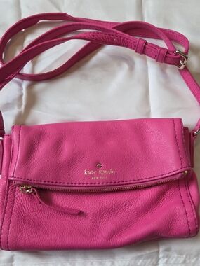 kate spade Hot Pink Leather Cobble Hill Mini Carson Crossbody Bag